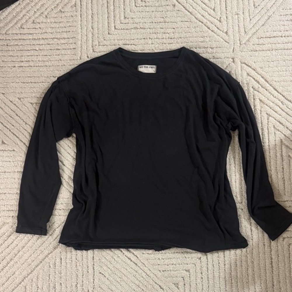 Shirin Guild Black Linen OSFA Top - Picture 2 of 8